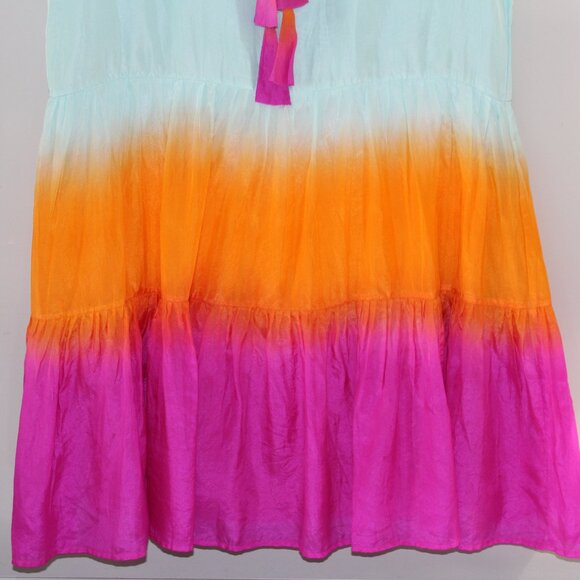 Karina Grimaldi Cambridge Mini Dress Size M 100% Silk - Picture 3 of 13